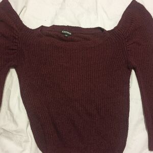 Express Women's Burgundy Sweater